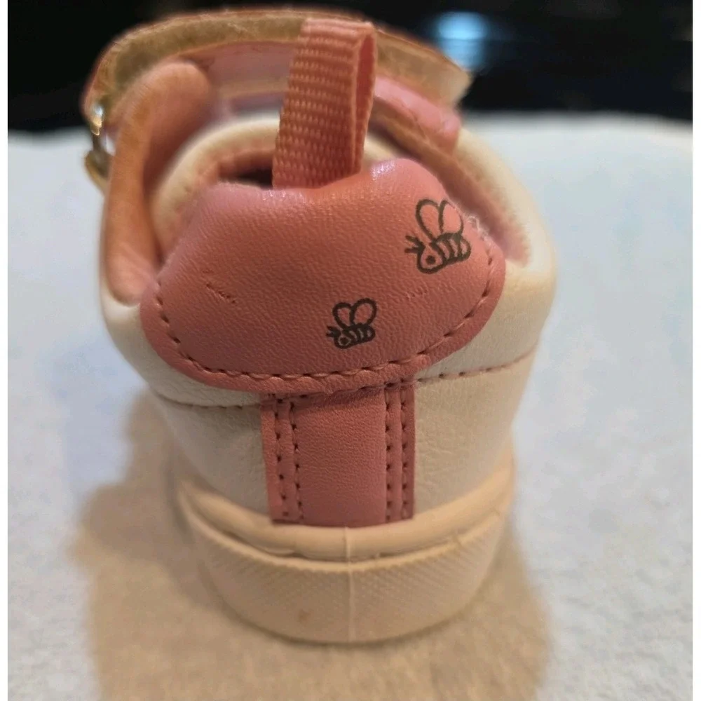 Disney Baby Winnie the Pooh Strap No Lace Sneaker Shoe Pink Size 3